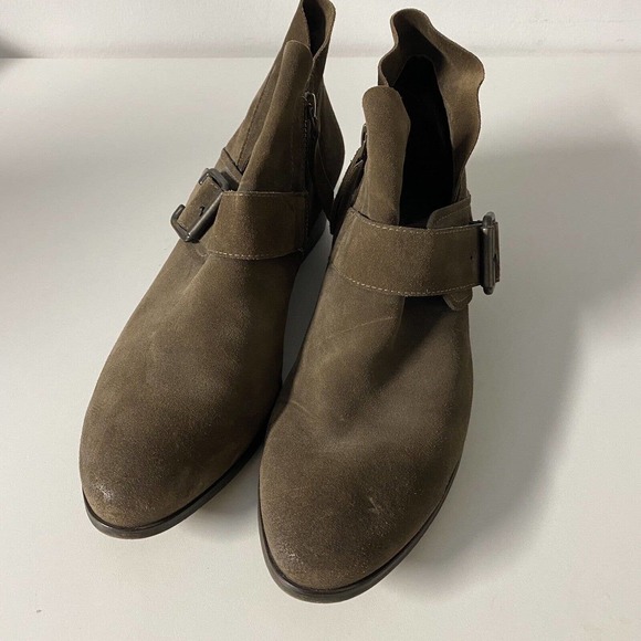 Paul Green Capshaw Bootie Ankle Boot Suede Round Toe Buckle Zip 7.5 UK 1… - Picture 3 of 9